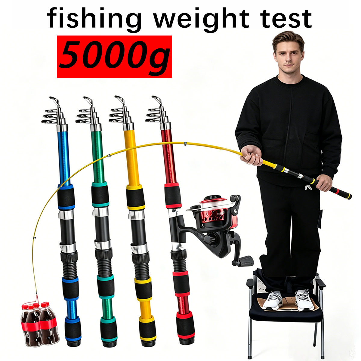 Combo de Caña de Pescar Telesc - Developing Tank Reel reseña y precio