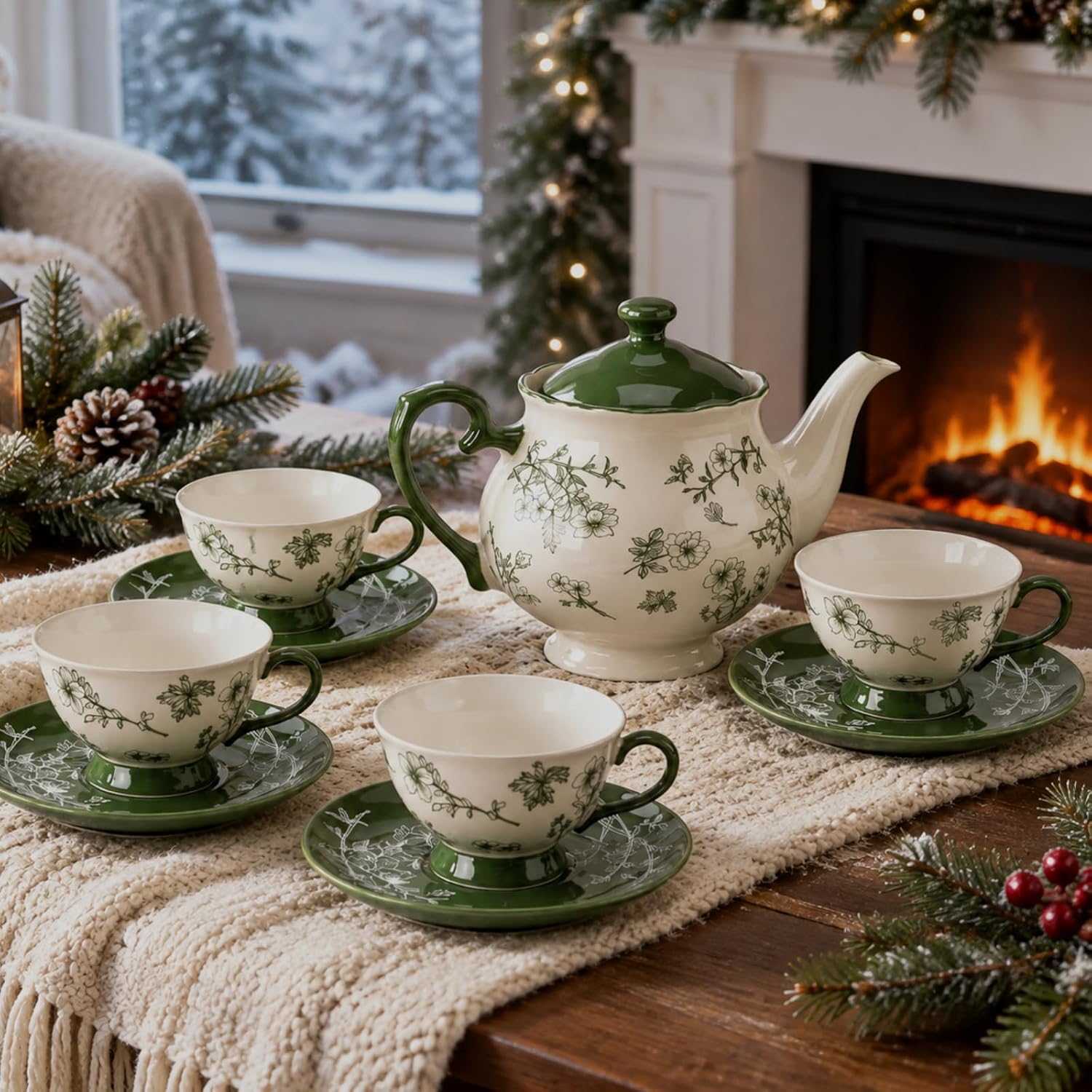 Juego de té de porcelana con m - Vintage Collectible Spoons reseña y precio